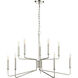 Raven 10 Light 36.1 inch Polished Nickel Chandelier Ceiling Light